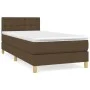 Box spring bed with dark brown fabric mattress 100x200 cm by vidaXL, Beds and slatted bases - Ref: Foro24-3140916, Price: 316...