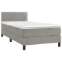 Box spring bed with light gray velvet mattress 80x200 cm by vidaXL, Beds and slatted bases - Ref: Foro24-3141209, Price: 273,...