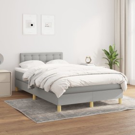 Boxspringbett mit hellgrauer Stoffmatratze 120x200 cm von vidaXL, Betten und Lattenroste - Ref: Foro24-3140921, Preis: 382,08...