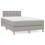 Box spring bed with light gray fabric mattress 120x200 cm by vidaXL, Beds and slatted bases - Ref: Foro24-3140921, Price: 380...