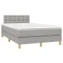 Box spring bed with light gray fabric mattress 120x200 cm by vidaXL, Beds and slatted bases - Ref: Foro24-3140921, Price: 374...