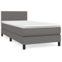 Boxspringbett mit grauer Kunstledermatratze 100x200 cm von vidaXL, Betten und Lattenroste - Ref: Foro24-3140991, Preis: 322,7...
