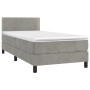 Boxspringbett mit hellgrauer Samtmatratze 90x190 cm von vidaXL, Betten und Lattenroste - Ref: Foro24-3141215, Preis: 286,85 €...