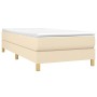 Cream fabric bed frame 100x200 cm by vidaXL, Beds and slatted bases - Ref: Foro24-3120595, Price: 79,28 €, Discount: %