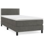 Boxspringbett mit dunkelgrauer Samtmatratze 90x190 cm von vidaXL, Betten und Lattenroste - Ref: Foro24-3141216, Preis: 282,97...