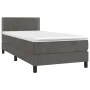 Box spring bed with dark gray velvet mattress 90x190 cm by vidaXL, Beds and slatted bases - Ref: Foro24-3141216, Price: 276,0...