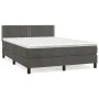 Box spring bed with dark gray velvet mattress 140x200 cm by vidaXL, Beds and slatted bases - Ref: Foro24-3141246, Price: 392,...