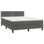 Box spring bed with dark gray velvet mattress 140x200 cm by vidaXL, Beds and slatted bases - Ref: Foro24-3141246, Price: 392,...
