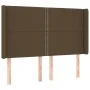 Box spring bed mattress LED lights dark brown fabric 140x190 cm by vidaXL, Beds and slatted bases - Ref: Foro24-3138792, Pric...