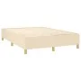 Box spring bed mattress and LED lights cream fabric 140x200 cm by vidaXL, Beds and slatted bases - Ref: Foro24-3138802, Price...