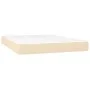 Box spring bed mattress and LED lights cream fabric 140x200 cm by vidaXL, Beds and slatted bases - Ref: Foro24-3138802, Price...