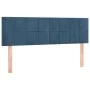 Box spring bed with dark blue velvet mattress 140x190 cm by vidaXL, Beds and slatted bases - Ref: Foro24-3141303, Price: 418,...