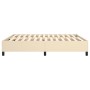 Cream fabric bed frame 160x200 cm by vidaXL, Beds and slatted bases - Ref: Foro24-3120875, Price: 137,48 €, Discount: %