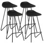 Kitchen stools 4 units black genuine leather by vidaXL, Kitchen stools - Ref: Foro24-320642, Price: 218,01 €, Discount: %