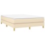 Cream fabric bed frame 140x200 cm by vidaXL, Beds and slatted bases - Ref: Foro24-3120619, Price: 102,12 €, Discount: %