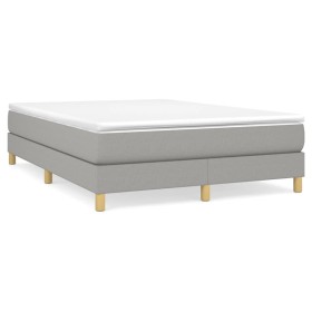 Estructura de cama de tela gris claro 140x200 cm de vidaXL, Camas y somieres - Ref: Foro24-3120614, Precio: 103,25 €, Descuen...