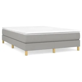 Light gray fabric bed frame 140x200 cm by vidaXL, Beds and slatted bases - Ref: Foro24-3120614, Price: 93,30 €, Discount: %