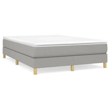 Light gray fabric bed frame 140x200 cm by vidaXL, Beds and slatted bases - Ref: Foro24-3120614, Price: 94,57 €, Discount: %