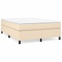 Cream fabric bed frame 140x200 cm by vidaXL, Beds and slatted bases - Ref: Foro24-3120867, Price: 115,88 €, Discount: %