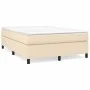 Estructura de cama de tela color crema 140x200 cm de vidaXL, Camas y somieres - Ref: Foro24-3120867, Precio: 111,79 €, Descue...