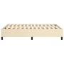 Estructura de cama de tela color crema 140x200 cm de vidaXL, Camas y somieres - Ref: Foro24-3120867, Precio: 111,79 €, Descue...