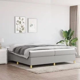 Light gray fabric bed frame 200x200 cm by vidaXL, Beds and slatted bases - Ref: Foro24-3120985, Price: 116,24 €, Discount: %