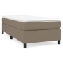 Estructura de cama de tela gris taupe 90x200 cm