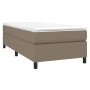 Estructura de cama de tela gris taupe 90x200 cm