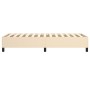 Cream fabric bed frame 100x200 cm by vidaXL, Beds and slatted bases - Ref: Foro24-3120843, Price: 85,75 €, Discount: %