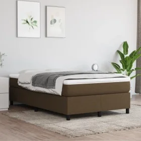 Dark brown fabric bed frame 120x200 cm by vidaXL, Beds and slatted bases - Ref: Foro24-3120849, Price: 117,78 €, Discount: %