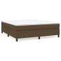 Box spring bed frame brown fabric 160x200 cm by vidaXL, Beds and slatted bases - Ref: Foro24-3120873, Price: 136,62 €, Discou...