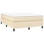 Cream fabric bed frame 140x190 cm by vidaXL, Beds and slatted bases - Ref: Foro24-3120859, Price: 117,53 €, Discount: %