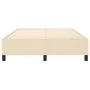 Estructura de cama de tela color crema 140x190 cm de vidaXL, Camas y somieres - Ref: Foro24-3120859, Precio: 118,33 €, Descue...