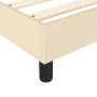 Cream fabric bed frame 140x190 cm by vidaXL, Beds and slatted bases - Ref: Foro24-3120859, Price: 117,53 €, Discount: %