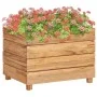 Raised flowerbed in recycled teak wood and steel 50x40x38 cm by vidaXL, Pots and planters - Ref: Foro24-47421, Price: 69,90 €...