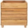 Raised flowerbed in recycled teak wood and steel 50x40x38 cm by vidaXL, Pots and planters - Ref: Foro24-47421, Price: 69,90 €...