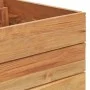 Raised flowerbed in recycled teak wood and steel 50x40x38 cm by vidaXL, Pots and planters - Ref: Foro24-47421, Price: 69,90 €...