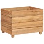 Hochbeet aus recyceltem Teakholz und Stahl, 50 x 40 x 38 cm von vidaXL, Töpfe und Pflanzgefäße - Ref: Foro24-47421, Preis: 70...