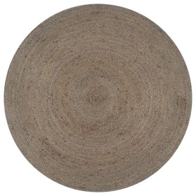 Handgewebter runder Teppich aus grauer Jute 90 cm von vidaXL, Teppiche - Ref: Foro24-133662, Preis: 31,22 €, Rabatt: %