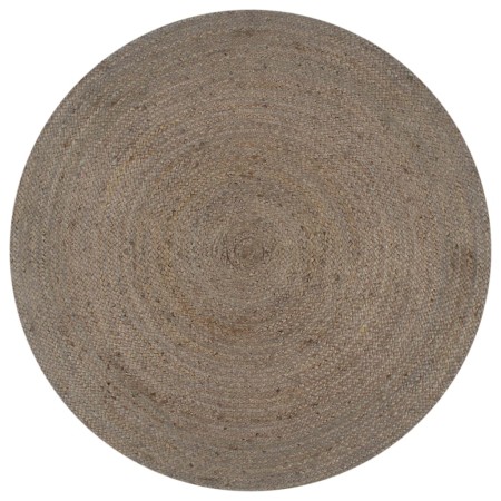 Alfombra de yute tejida a mano redonda gris 90 cm de vidaXL, Alfombras - Ref: Foro24-133662, Precio: 33,31 €, Descuento: %
