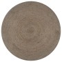 Alfombra de yute tejida a mano redonda gris 90 cm de vidaXL, Alfombras - Ref: Foro24-133662, Precio: 33,31 €, Descuento: %