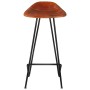 Küchen-Barhocker, 2 Stück, braunes Echtleder von vidaXL, Küchenhocker - Ref: Foro24-320643, Preis: 141,58 €, Rabatt: %