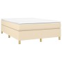 Estructura de cama de tela color crema 140x190 cm de vidaXL, Camas y somieres - Ref: Foro24-3120958, Precio: 126,66 €, Descue...