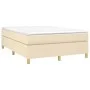 Estructura de cama de tela color crema 140x190 cm de vidaXL, Camas y somieres - Ref: Foro24-3120958, Precio: 133,83 €, Descue...