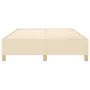 Estructura de cama de tela color crema 140x190 cm de vidaXL, Camas y somieres - Ref: Foro24-3120958, Precio: 133,83 €, Descue...