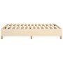 Estructura de cama de tela color crema 140x190 cm de vidaXL, Camas y somieres - Ref: Foro24-3120958, Precio: 126,66 €, Descue...