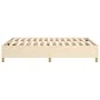 Estructura de cama de tela color crema 140x190 cm de vidaXL, Camas y somieres - Ref: Foro24-3120958, Precio: 133,83 €, Descue...