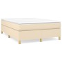 Cream fabric bed frame 140x200 cm by vidaXL, Beds and slatted bases - Ref: Foro24-3120966, Price: 124,44 €, Discount: %