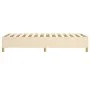 Cream fabric bed frame 100x200 cm by vidaXL, Beds and slatted bases - Ref: Foro24-3120942, Price: 91,33 €, Discount: %