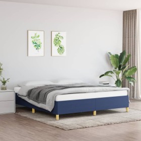 Estructura de cama tela azul 180x200 cm de vidaXL, Camas y somieres - Ref: Foro24-3120983, Precio: 131,90 €, Descuento: %